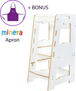 Minera® - White Learning Tower - Keukentoren - Keukenhulp - Leertoren Montessori - Opstapje - Antislip Opstapje - Kindertrap - Leertoren Peuters - Leer Toren - Learning Tower -Pasgeborenen En Jonge Kinderen 1000x1200 23