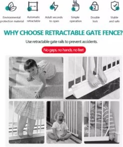 ANG - Oprolbaar Traphekje - Veiligheidshekje Voor Baby - Kinderhekje - Traphekje Hond - Baby Hekje - Veiligheidshekje - Traphekje - Traphek - Traphekjes - Traphekje Oprolbaar - Traphekje Zwart -Pasgeborenen En Jonge Kinderen 1001x1200 1