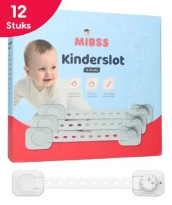 12 Stuks Kinderslot Kastjes - 3M Zelfklevend Kinderslot - Dubbel Op Slot - Kinderslot Op Maat - Baby Veiligheid - Wit
