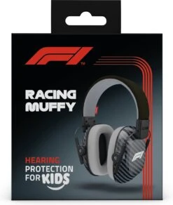 Racing Muffy Kids Kinder Oorkap - Formula 1® - Premium Gehoorbescherming Voor Kinderen Tot 16 Jaar - Verstelbare Oorbescherming Met Draagtas - 25 DB SNR - Carbon -Pasgeborenen En Jonge Kinderen 1015x1200 1
