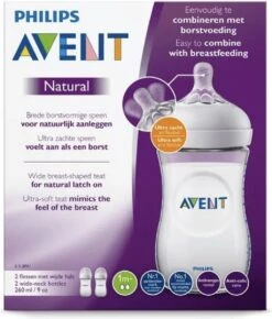 Philips Avent SCF033/27 Natural Babyfles - 1m+ - Langzame Toevoer