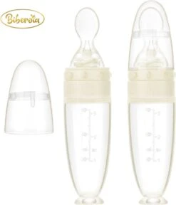 Biberoia® Knijpfles Met Lepel – Baby / Kinderbestek - Kraamcadeau – Babyshower – Wit -Pasgeborenen En Jonge Kinderen 1029x1200 4