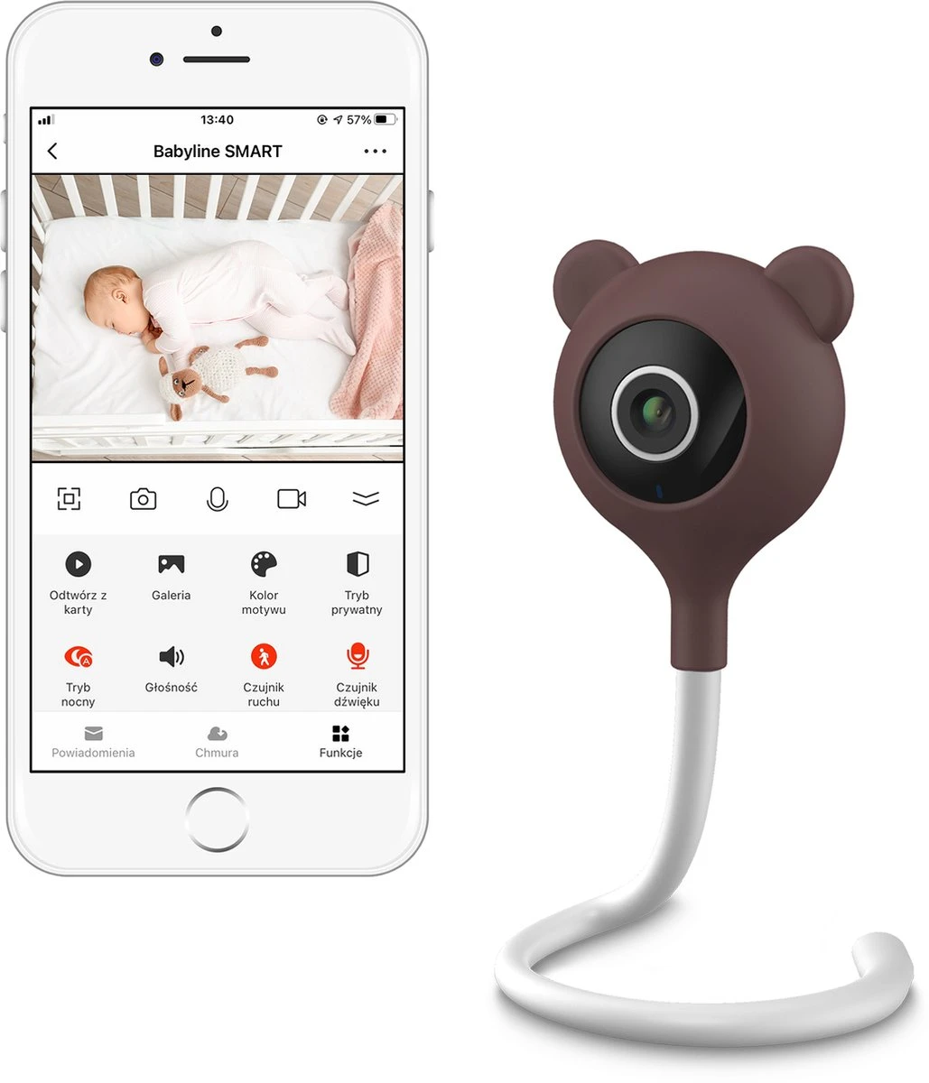 Lionelo Babyline Smart - Babyfoon - TEMPERATUUR - NACHTZICHT - APP 2 Lionelo Babyline Smart - Babyfoon - TEMPERATUUR - NACHTZICHT - APP - Afbeelding 2