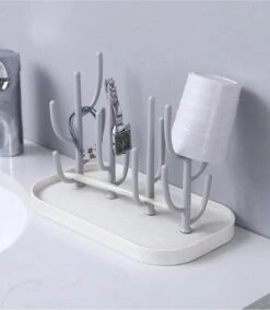 Ever Home Flessen Droogrek - Baby Flessenrek - Afdruiprek Baby - Droogrek - Drying Rack - Wit -Pasgeborenen En Jonge Kinderen 1043x1200