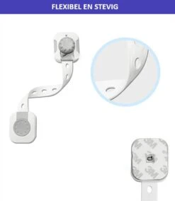 T&D - Kinderslot Kastjes - Zelfklevend Kinderslot - Dubbel Op Slot - Kinderslot Op Maat - Baby Veiligheid - 6 Stuks - Wit -Pasgeborenen En Jonge Kinderen 1044x1200