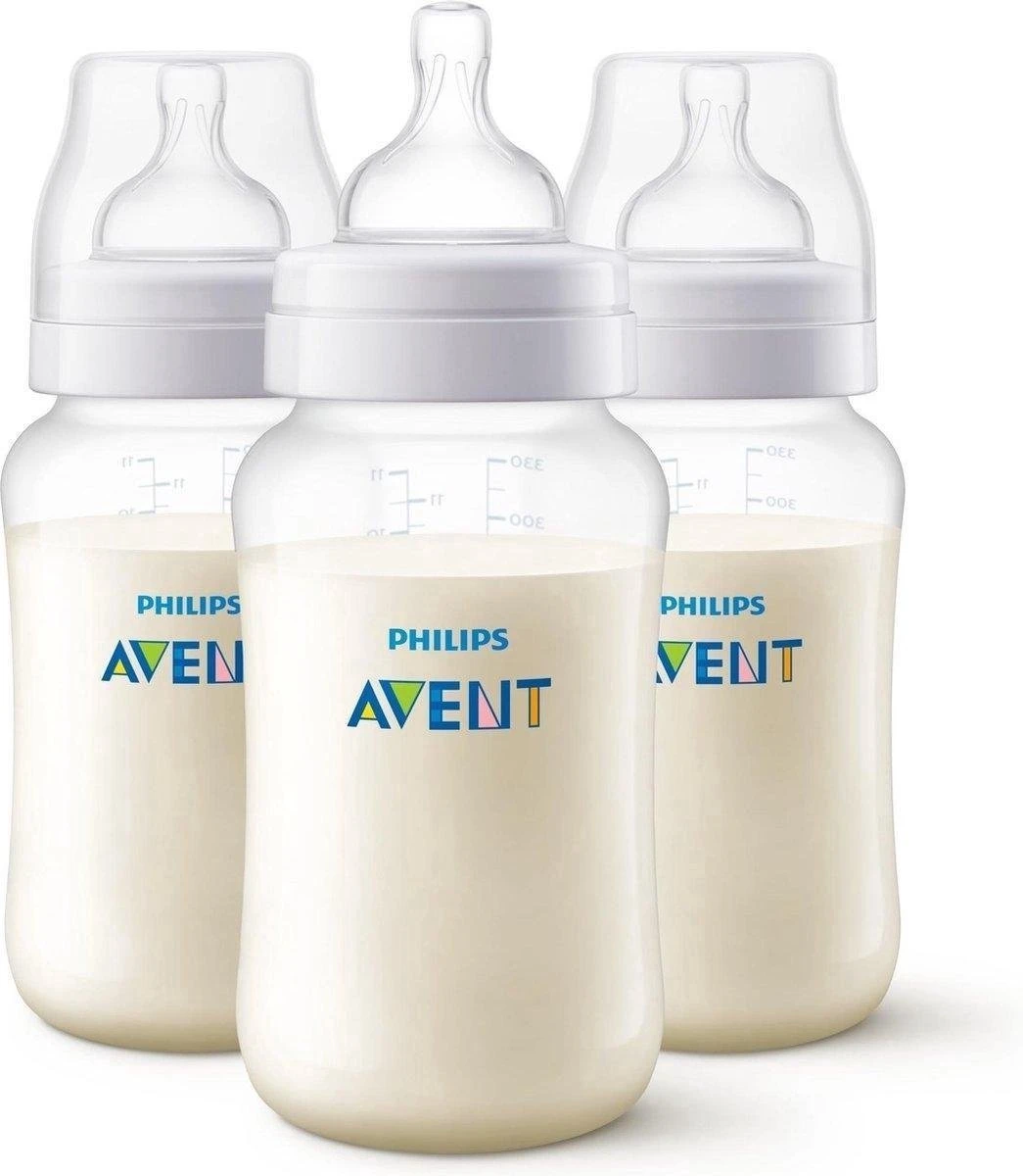 Philips Avent - Zuigfles Anti-colic Trio - 330 Ml - 3 Stuks 4 Philips Avent - Zuigfles Anti-colic Trio - 330 Ml - 3 Stuks - Afbeelding 4