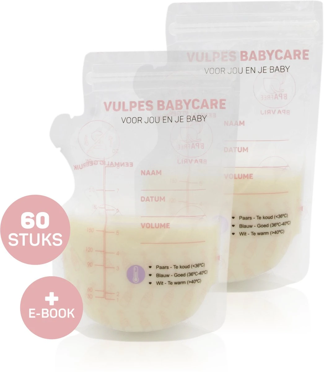 Vulpes BabyCare® Moedermelk Bewaarzakjes Met Schenktuit - Extra Groot - 250 Ml - 60 Stuks - Borstvoeding Bewaarzakje - Borstvoeding Zakjes - BPA Vrij - Incl. E-book 1 Vulpes BabyCare® Moedermelk Bewaarzakjes Met Schenktuit - Extra Groot - 250 Ml - 60 Stuks - Borstvoeding Bewaarzakje - Borstvoeding Zakjes - BPA Vrij - Incl. E-book