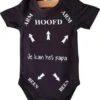 Merkloos Baby Tekst Rompertje Papa Jongen Hoofd Arm Been Pijlen Je Kan Het Papa | Korte Mouw | Zwart Met Wit | Maat 50-56 | Liefste Pap Je Kan Het / Cadeautje Verjaardag / Vaderdag Aanstande Bekendmaking Zwangerschap Aankondiging