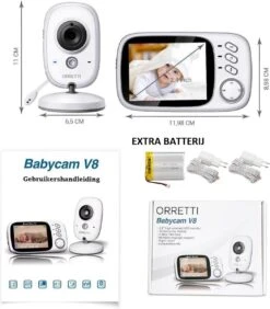 Orretti® V8 Babyfoon Met Camera - EXTRA Batterij Inbegrepen - Nederlandse Handleiding - Groot LCD Scherm - Sterk Zendbereik - Upgrade Versie 24 Orretti® V8 Babyfoon Met Camera - EXTRA Batterij Inbegrepen - Nederlandse Handleiding - Groot LCD Scherm - Sterk Zendbereik - Upgrade Versie -Pasgeborenen En Jonge Kinderen 1051x1200 4