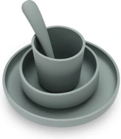 Jollein Kinderserviesset Siliconen 4-delig - Ash Green -Pasgeborenen En Jonge Kinderen 1051x1200 6