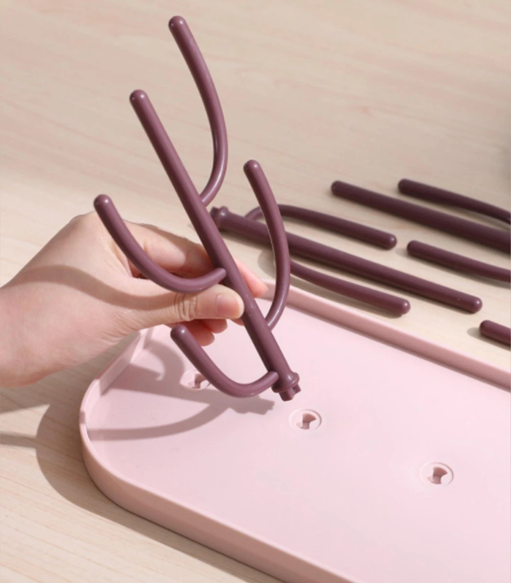 Merkloos Baby Flessen Droogrek - Afdruiprek Met Lekbak - Afwasrek - Baby Flesjes Droogrek - Flessenrek - Kraamcadeau - Baby Cadeau - Roze 6 Merkloos Baby Flessen Droogrek - Afdruiprek Met Lekbak - Afwasrek - Baby Flesjes Droogrek - Flessenrek - Kraamcadeau - Baby Cadeau - Roze - Afbeelding 6