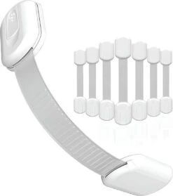 Kinderslot Kastjes - Zelfklevend - Verstelbaar - Wit - 6 Stuks - Kinderslot - Kinderslot Kast - Kinderslot Lade - Kinderslot Keukenkastje - Kinderslot Koelkast