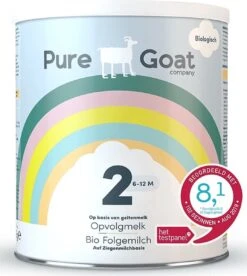 Pure Goat Company - Opvolgmelk 2 - Biologische Flesvoeding Op Basis Van Volle Geitenmelk - 800 Gram -Pasgeborenen En Jonge Kinderen 1073x1200
