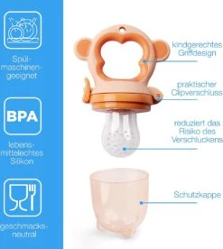 2 Fruitspenen Aap Voor Baby & Peuter + 6 Siliconen Spenen In 3 Maten - Veilig + BPA Vrij -2 Fruitspenen - Fopspeen Fruit Net Fruit Speen Baby Speen Fruit Groente Pap Babyvoeding -Pasgeborenen En Jonge Kinderen 1074x1200
