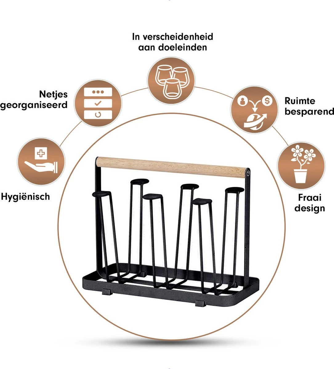 Flessenrek - Droogrek Babyfles - Flessen Rek Baby - Flessendroogrek - Afdruiprek - Afwasrek - Flessenrekje - Lekbak - Égouttoir - Zwart Met Houten Handvat - Vetalo 8 Flessenrek - Droogrek Babyfles - Flessen Rek Baby - Flessendroogrek - Afdruiprek - Afwasrek - Flessenrekje - Lekbak - Égouttoir - Zwart Met Houten Handvat - Vetalo - Afbeelding 8