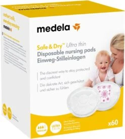Medela Ultra Thin Zoogcompressen Wegwerp Individueel Verpakt Extra Dun Voor Weinig Hoeveelheden Lekkende Moedermelk - 60 Stuks -Pasgeborenen En Jonge Kinderen 1086x1200 3