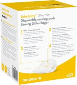 Medela Ultra Thin Zoogcompressen Wegwerp Individueel Verpakt Extra Dun Voor Weinig Hoeveelheden Lekkende Moedermelk - 60 Stuks -Pasgeborenen En Jonge Kinderen 1089x1200