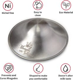 Tepelkapjes - Silver Nursing Cups- De Originele Zilveren Tepelbeschermer- 925 ZilverTepelkapjes - Maat M -Pasgeborenen En Jonge Kinderen 1094x1200