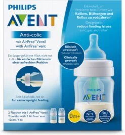 Philips Avent Anti-colic SCF810/24 - Babyfles (125 Ml) Antikrampjes Met AirFree Ventiel - 2 Stuks -Pasgeborenen En Jonge Kinderen 1111x1200 1