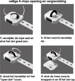 Zelfklevend Kinderslot Kastjes Voor Baby Veiligheid - 6 Stuks - Kinderbeveiliging Kasten & Lades - Kastsloten – Zwart Wit -Pasgeborenen En Jonge Kinderen 1113x1200 4