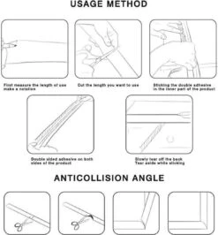 LOUZIR Stootrand Foam - Rand Beschermer - Rand Bescherming - Tafelbeschermer - Kids/kinder Safety - Baby Safety - Veiligheid - Tafelhoek - Tafelrand - Omrander - Stootkussen - Stootrand - Ledikant -Pasgeborenen En Jonge Kinderen 1113x1200 5