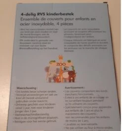 Merkloos RVS 4- Delig Kinderbestekset - Wilde Dieren - Mes - Vork - Lepel - Desertlepeltje - Kinder Bestekset Dieren - Bestek Voor Peuters - Kraamcadeau -Pasgeborenen En Jonge Kinderen 1113x1200 6