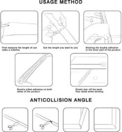 Stootrand Foam - Rand Beschermer - Rand Bescherming - Tafelbeschermer - Kids/kinder Safety - Baby Safety - Veiligheid - Tafelhoek - Tafelrand - Omrander - Stootkussen - Stootrand - 5 Meter + 8 Hoeken -Pasgeborenen En Jonge Kinderen 1114x1200 5