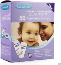 Lansinoh Moedermelk Opbergzakjes - 50 Pack -Pasgeborenen En Jonge Kinderen 1124x1200 1