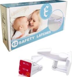 Eletux-B Kast- & Ladebeveiliging- Kinderslot Kastjes- Veiligheid Kinderen- Inclusief Handvat- Sterke 3M-lijm- 12 Stuks - Wit -Pasgeborenen En Jonge Kinderen 1124x1200 4