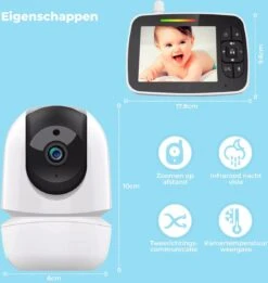 B-care Babyfoon Met Camera - 3.5 Inch Scherm - Zonder Wifi En App - Temperatuursensor - Nachtzicht - Terugspreekfunctie - 4 Slaapliedjes - Alarm -Pasgeborenen En Jonge Kinderen 1137x1200 4