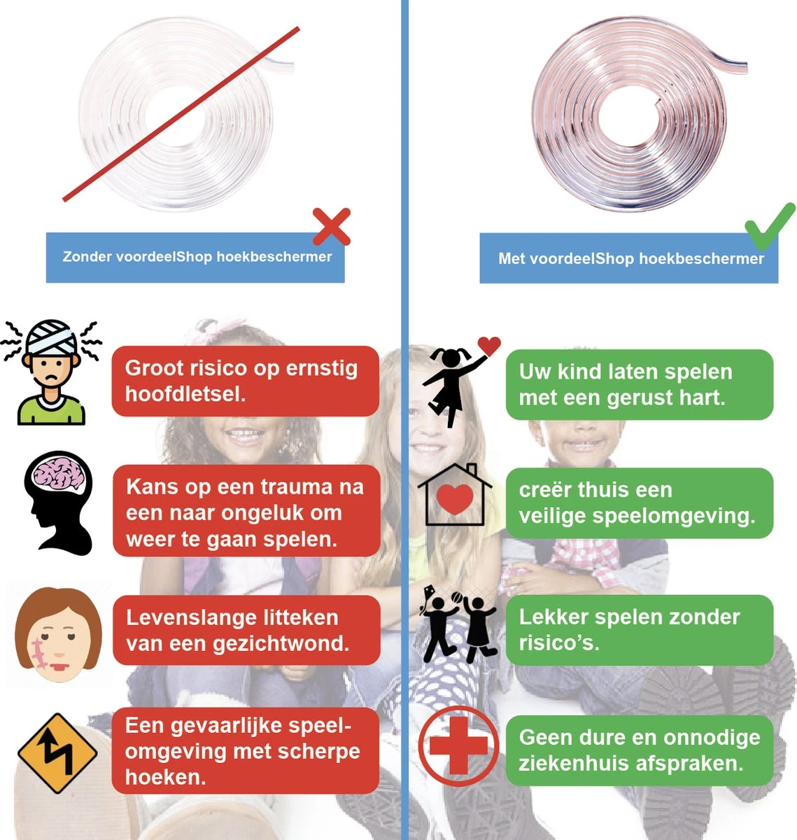 VoordeelShop Multifunctionele Hoekbeschermer Transparant - 6 Meter - Hoek/Rand Bescherming - Kinderbescherming - Kinder & Dieren Veiligheid 4 VoordeelShop Multifunctionele Hoekbeschermer Transparant - 6 Meter - Hoek/Rand Bescherming - Kinderbescherming - Kinder & Dieren Veiligheid - Afbeelding 4