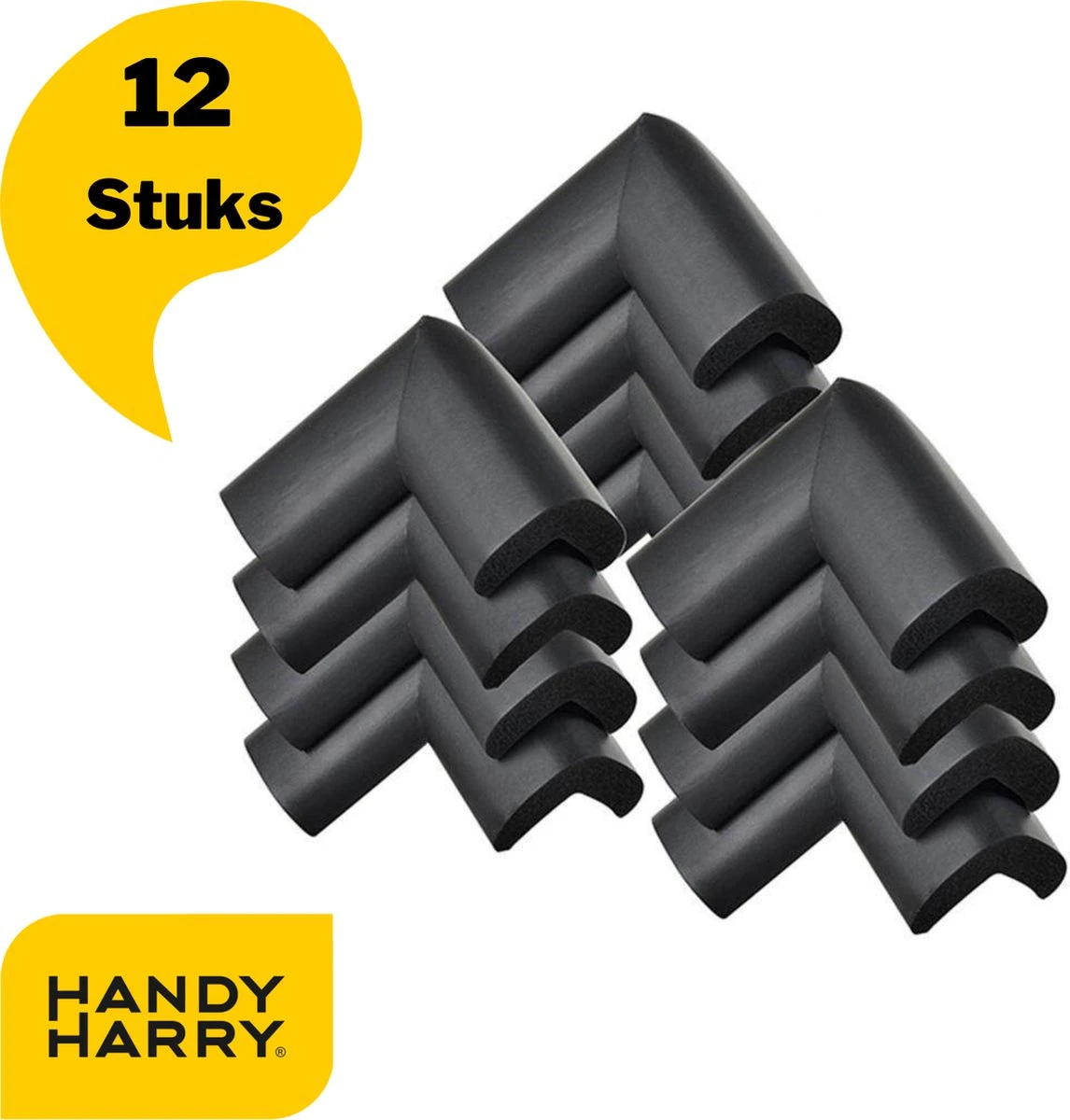 HANDY HARRY® Hoekbeschermers – 12 Stuks – Zwart – Baby & Kind – Stootrand – Tafelhoek 1 HANDY HARRY® Hoekbeschermers – 12 Stuks – Zwart – Baby & Kind – Stootrand – Tafelhoek