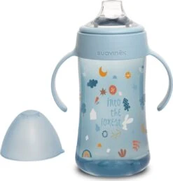 Suavinex Forest Blauw 270ml Drinkfles Met Handvatten SXZFEE071499 -Pasgeborenen En Jonge Kinderen 1148x1200