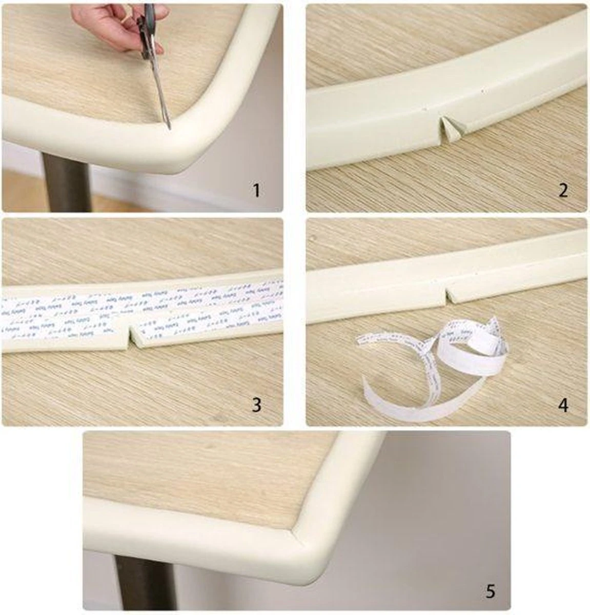 Merkloos Stootrand Schuim - Bescherming Tegen Scherpe Hoeken - Kinderen En Baby's - Gebroken Wit 6 Merkloos Stootrand Schuim - Bescherming Tegen Scherpe Hoeken - Kinderen En Baby's - Gebroken Wit - Afbeelding 6