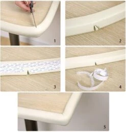 Stootrand Foam - Rand Beschermer - Rand Bescherming - Tafelbeschermer - Kids/kinder Safety - Baby Safety - Veiligheid - Tafelhoek - Tafelrand - Omrander - Stootkussen - Stootrand - 5 Meter + 8 Hoeken -Pasgeborenen En Jonge Kinderen 1151x1200 5