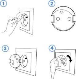 Vardaan Zelfklevende Stopcontactbeveiliging 20 Stuks - Elektriciteit Beveiliging - Combi-Label Stopcontactbeveiliging - Stopcontactbescherming - Kinder & Dierbeveiliging -Pasgeborenen En Jonge Kinderen 1155x1200 12