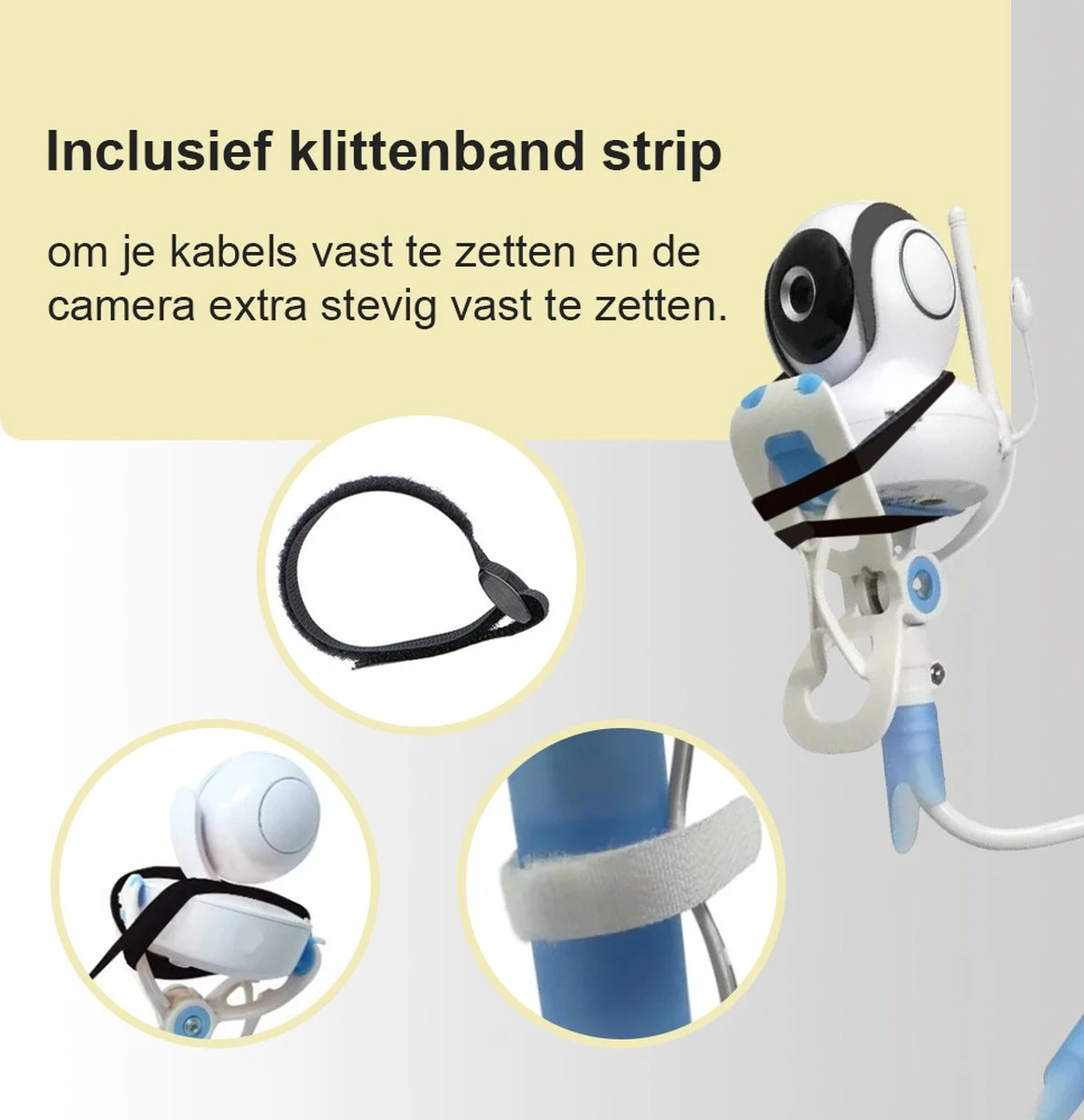 Lynnz® Babyfoon Houder Universeel - Inclusief Slabbetje - Houder Babyfoon Met Camera - Baby Foon - Standaard - Babyfoonhouder - Camera Statief - Verstelbaar 8 Lynnz® Babyfoon Houder Universeel - Inclusief Slabbetje - Houder Babyfoon Met Camera - Baby Foon - Standaard - Babyfoonhouder - Camera Statief - Verstelbaar - Afbeelding 8