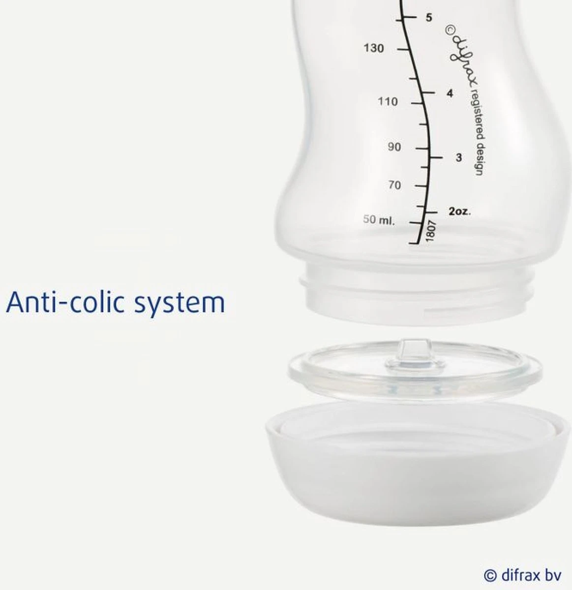 Difrax - S-Fles Natural - Babyfles Blauw- 0+ Maanden - 250ml 9 Difrax - S-Fles Natural - Babyfles Blauw- 0+ Maanden - 250ml - Afbeelding 9