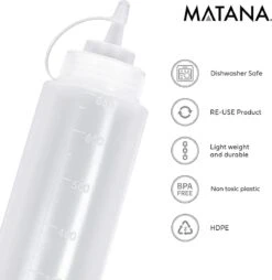 8 Stuks Knijpflessen Met Doppen (680ml) - Extra Grote Sausdispenser/Spuitflessen Voor Ketchup, Olie, Mayonaise, Dressings -Pasgeborenen En Jonge Kinderen 1166x1200 4