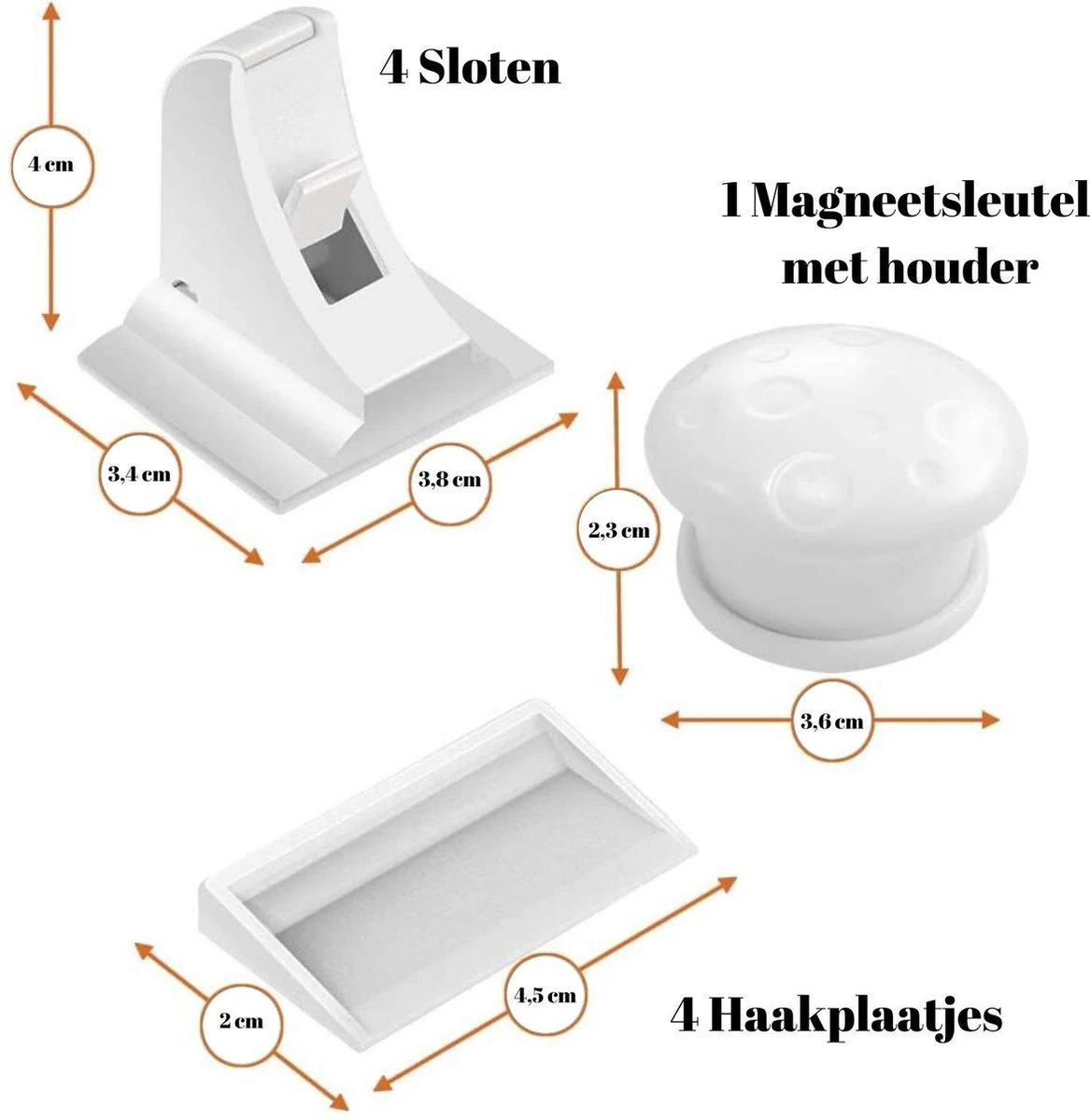Gohh 4 Magneetsloten (met 3M Tape) En 1 Sterke Magneetsleutel - Geen Schroeven Nodig 5 Gohh 4 Magneetsloten (met 3M Tape) En 1 Sterke Magneetsleutel - Geen Schroeven Nodig - Afbeelding 5