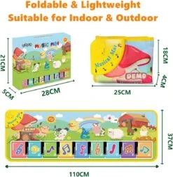 Muziekmat Met 8 Dieren, Baby 1-jaar-cadeau, Kinderspeelgoed, Pianomat, Dansmat, Toetsenbordmat, Cadeautje Voor Kinderverjaardag, Cadeaus Voor Jongens En Meisjes -Pasgeborenen En Jonge Kinderen 1168x1200 3