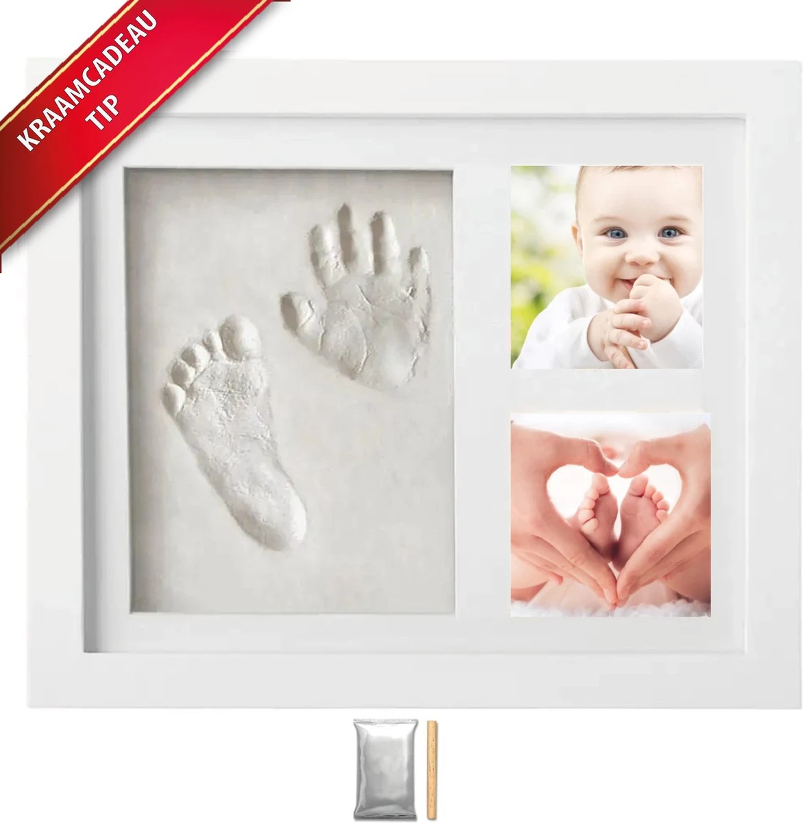 PIPIP Baby Fotolijst - Klei Afdruk Baby Voet En Hand - Kraamcadeau Jongen Of Meisje - Babyshower - Kraampakket/Geboorte Cadeau - Baby Art 1 PIPIP Baby Fotolijst - Klei Afdruk Baby Voet En Hand - Kraamcadeau Jongen Of Meisje - Babyshower - Kraampakket/Geboorte Cadeau - Baby Art