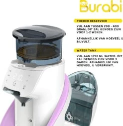 BURABI Automatische Baby Fles Maker | Fles Voeding Apparaat | Baby Senseo | Met App | Baby Verzorging | Baby Melk | Fles Bereiding | Babymelk | Baby Voeding -Pasgeborenen En Jonge Kinderen 1173x1200