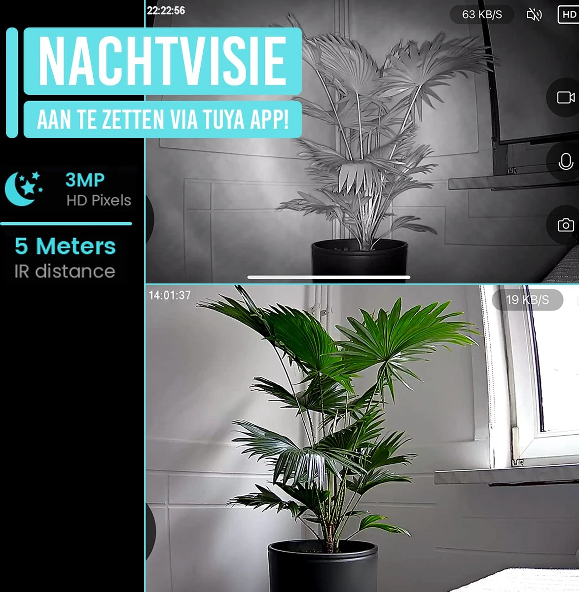 DETALO Babyfoon - Babyfoon Met Camera En App - Verstelbare Camera - Geluid En Bewegingsdetectie - Spraakfunctie 3 DETALO Babyfoon - Babyfoon Met Camera En App - Verstelbare Camera - Geluid En Bewegingsdetectie - Spraakfunctie - Afbeelding 3