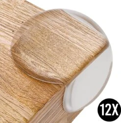 Merkloos Hoekbeschermers 12 Stuks Tafel Hoekbeschermer Baby - Transparant Ronde Vorm