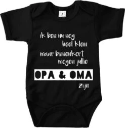 Merkloos Romper Opa & Oma - 0-3 Maanden - Zwangerschapsaankondiging - Jullie Worden Opa En Oma - Zwangerschap - Zwanger