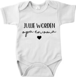 Merkloos Rompertje Met Tekst - Jullie Worden Opa En Oma - Wit - Zwangerschapsaankondiging - Geboorte - Grootouders - Zwanger - Pregnancy Announcement - Pregnant - Romper