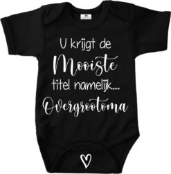 Rompertje Met Tekst-u Krijgt De Mooiste Titel Namelijk Overgroot Oma-Maat 56