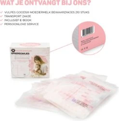 Vulpes BabyCare® Moedermelk Bewaarzakjes Met Schenktuit - Extra Groot - 250 Ml - 210 Stuks - Borstvoeding Bewaarzakje - Borstvoeding Zakjes - BPA Vrij - Incl. Borstvoeding E-book -Pasgeborenen En Jonge Kinderen 1179x1200 2