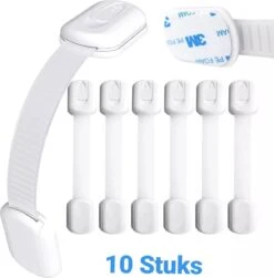 Kinderslot Kastjes -Zelfklevende Kinderslot -10 Stuks- Kinderslot Kastjes - Kinderbeveiliging Voor Kasten En Lades - Kastslot - Baby Veiligheid